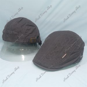 Nón Mỏ Vịt Beret Thời Trang Xám Đen