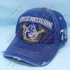 Nón Kết Ông Địa Đánh Đàn 79 True Religion Xanh Jean