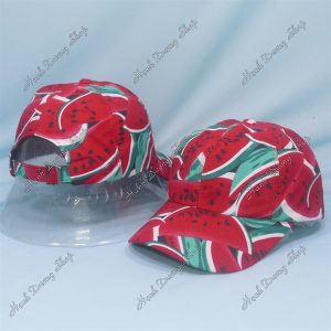 Nón Kết Đi Biển Họa Tiết Dưa Hấu Dưa Hấu Đỏ