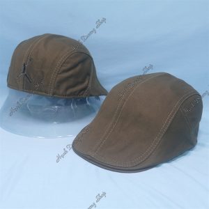 Nón Mỏ Vịt Beret Thêu Logo Jordan Nâu Đậm