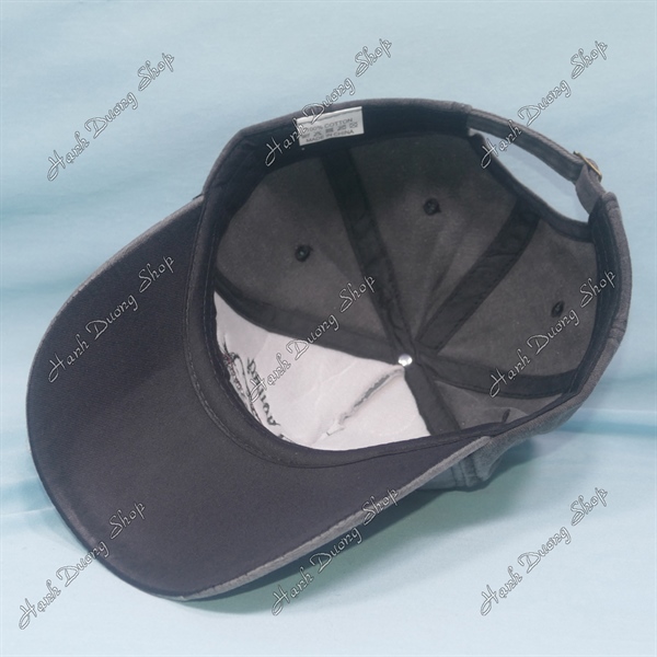 Nón Kết Thêu Chữ Sharks Young Vải Kaki Oát Cao Cấp Vòng Đầu 56-60cm Đánh Kiểu Tua 2 Bên Hông Và Kết Xám & Đen - Ảnh 5