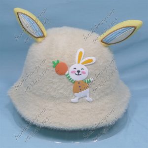 Nón Bucket Thời Trang Trẻ Em Kem