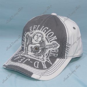 Nón Ông Địa True Religion Xám & Trắng