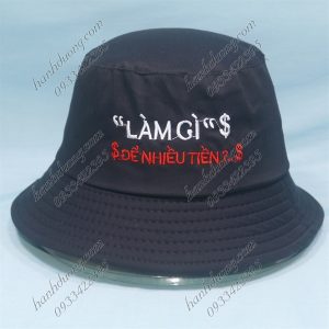 Nón Bucket Thêu Chữ Làm Gì Để Nhiều Tiền Đen