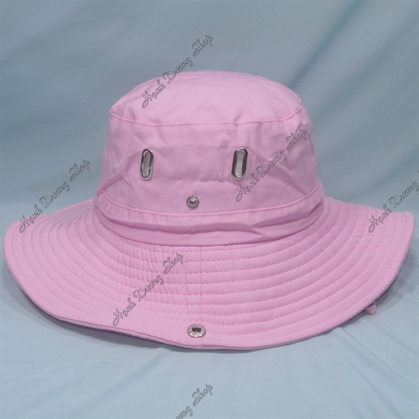Nón Bucket Trơn Không Thêu Hồng - Ảnh 4