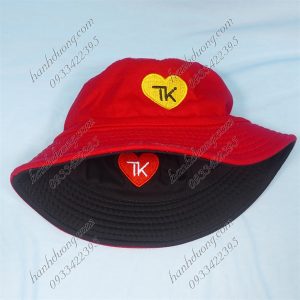 Nón Bucket Thời Trang Đỏ & Đen