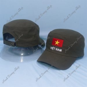 Nón Kết Thêu Chữ Việt Nam Nâu