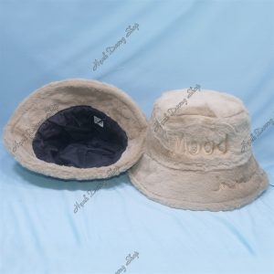 Nón Bucket Thêu Chữ Mood Hàng Quảng Châu Có Dây Rút Phía Trong Vòng Đầu 56-58cm Kaki