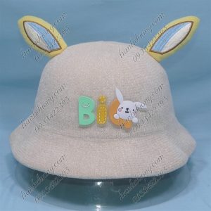 Nón Bucket Thời Trang Trẻ Em Kem
