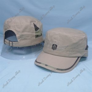 Nón Kết Thêu Chữ USA Có Cánh Đại Bàng 2 Ngôi Sao Kem