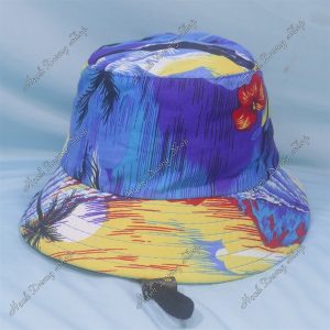 Nón Bucket Trẻ Em Đi Biển Cây Dừa Đen