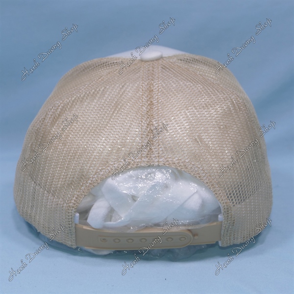 Nón Kết Lưới In Đại Bàng In Chữ Freedom Phía Sau Khóa Nhựa Phía Trong Và Trước Có Tem Vòng Đầu 55-58cm Kaki & Kem - Ảnh 4